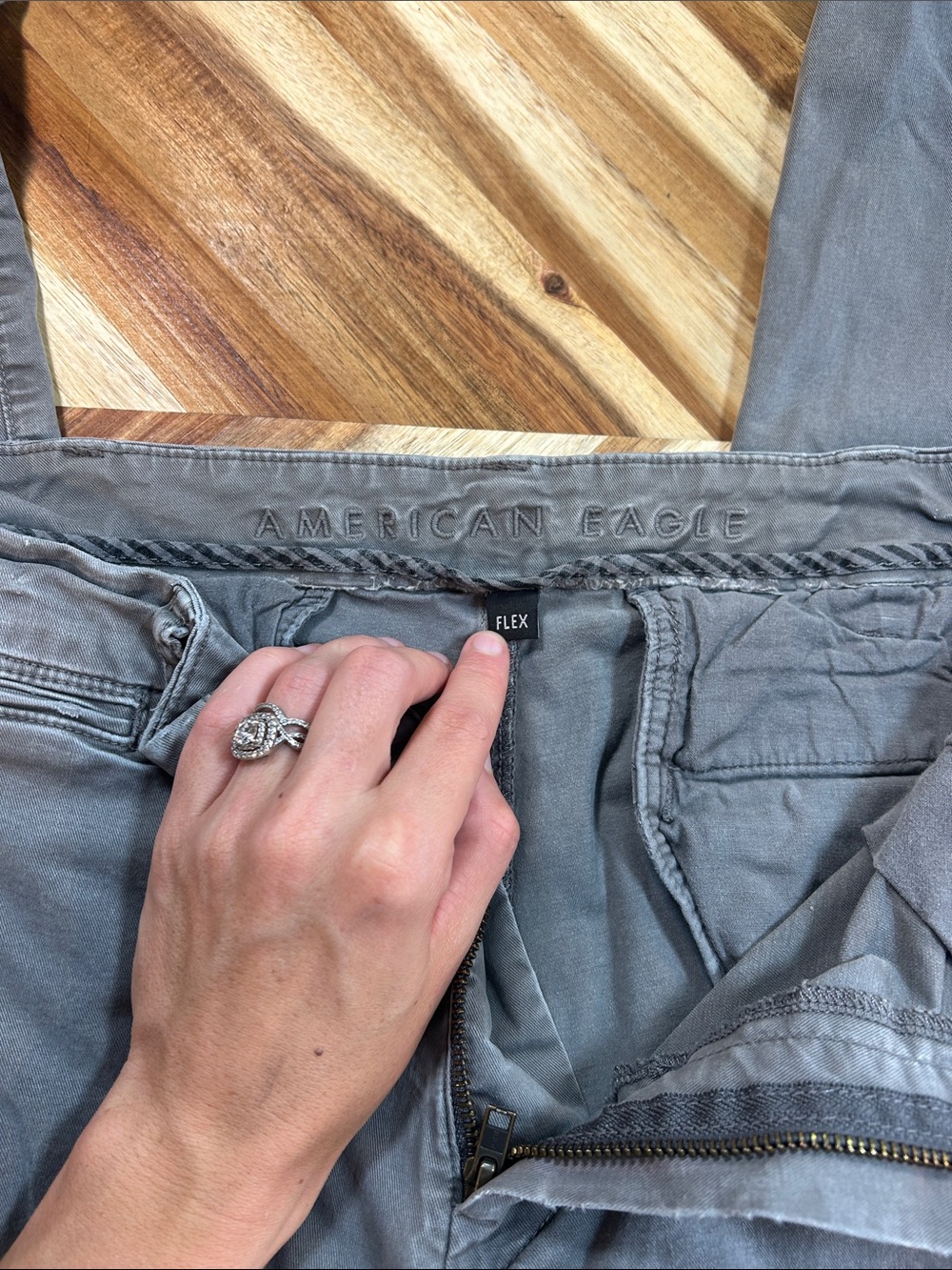American Eagle Outfitters Men’s Gray Flex Chinos